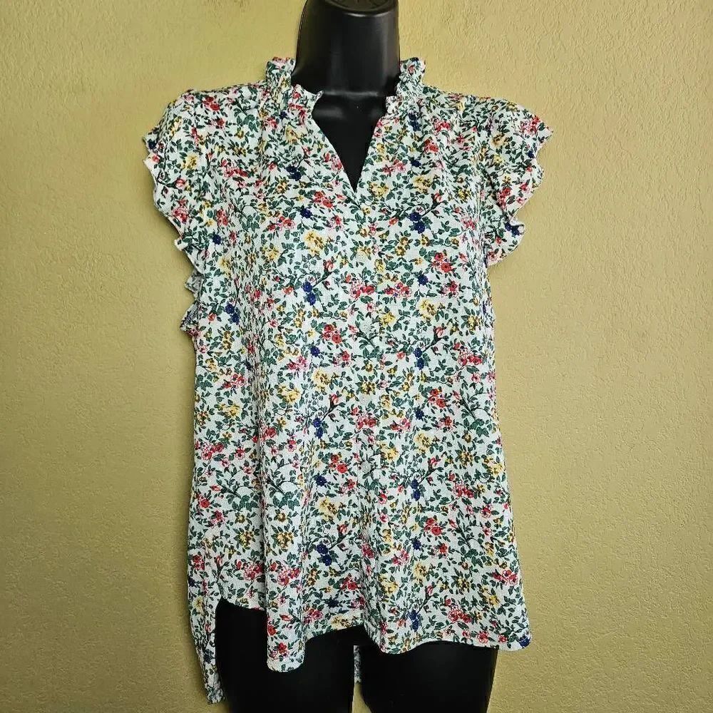 Melloday Floral Button Up Blouse